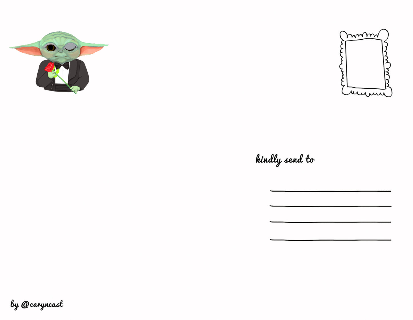 Baby Yoda Greatest Postcard
