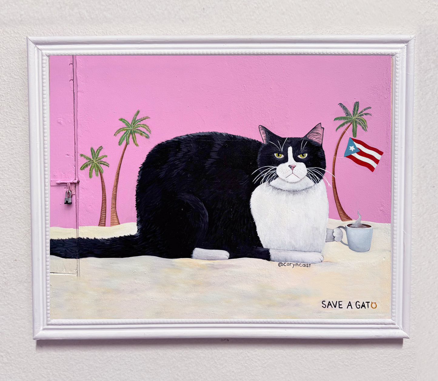 Buddha the Cat Mural Print / Save A Gato, Puerto Rico