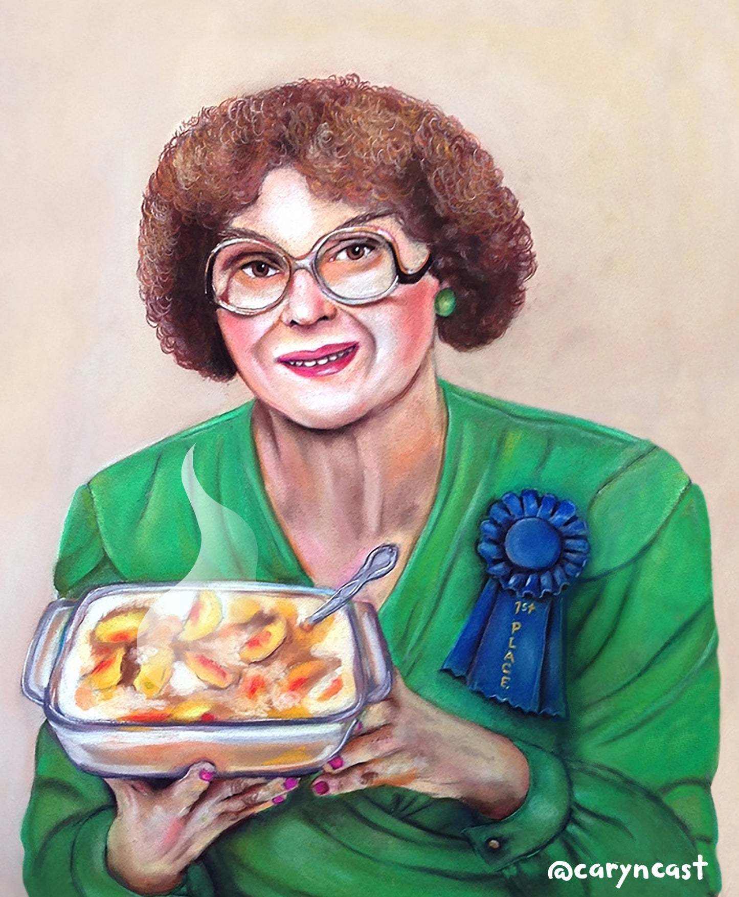 Delores Hardy & Her First Place Peach Cobbler