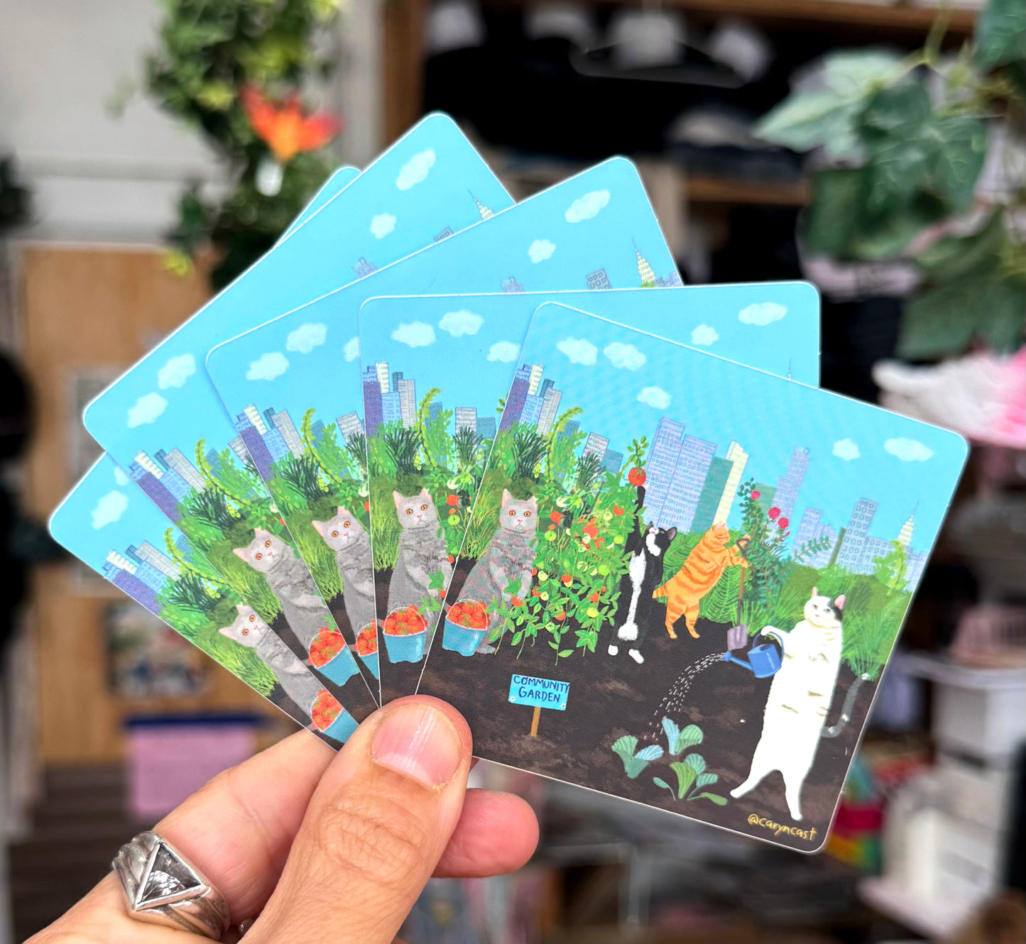 Gardening Cats Sticker