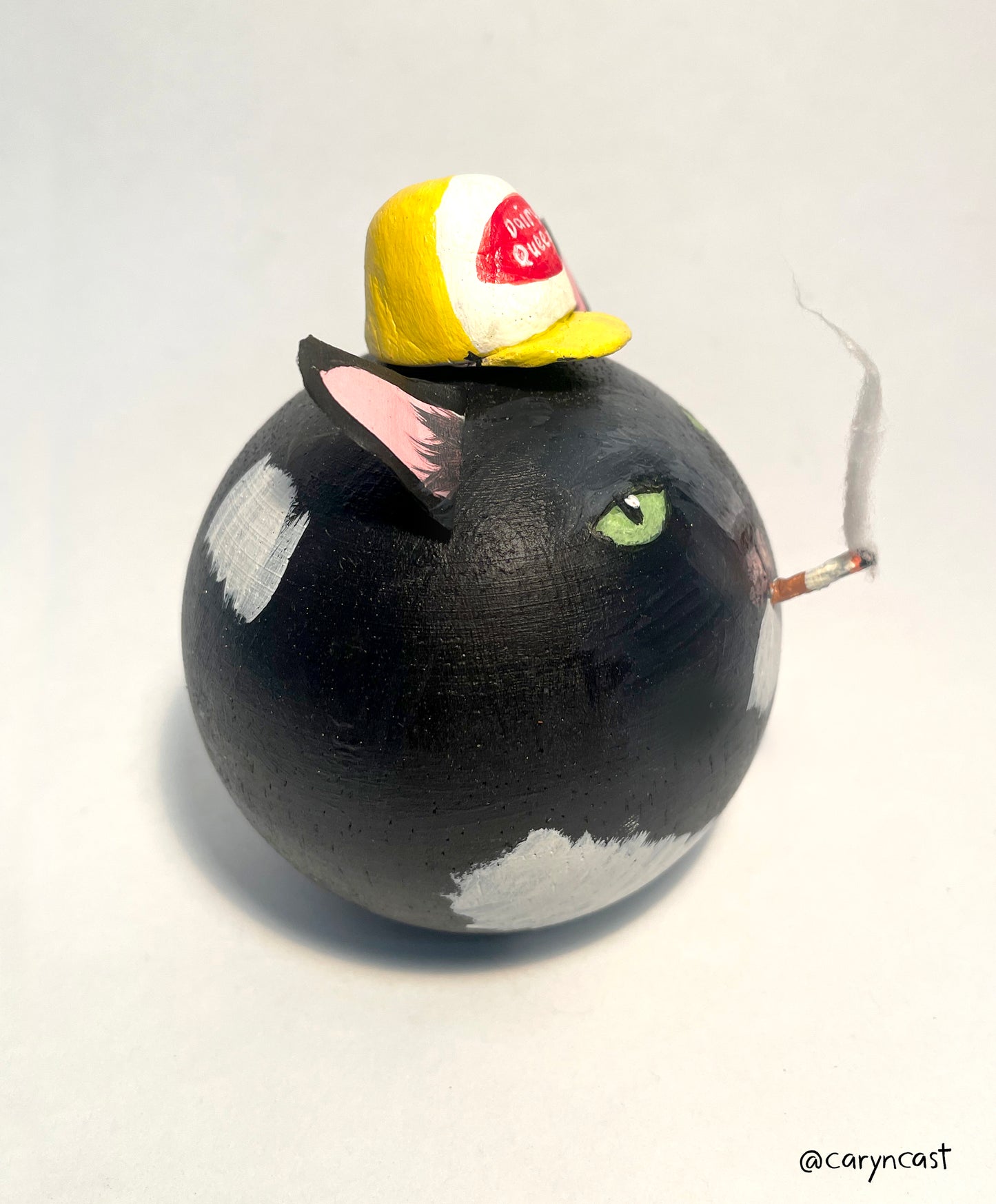 Milkshake the Smoking Cat Paperweight