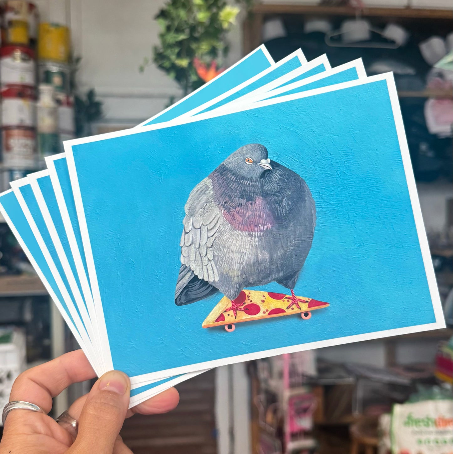 Pizza Pigeon Postcard