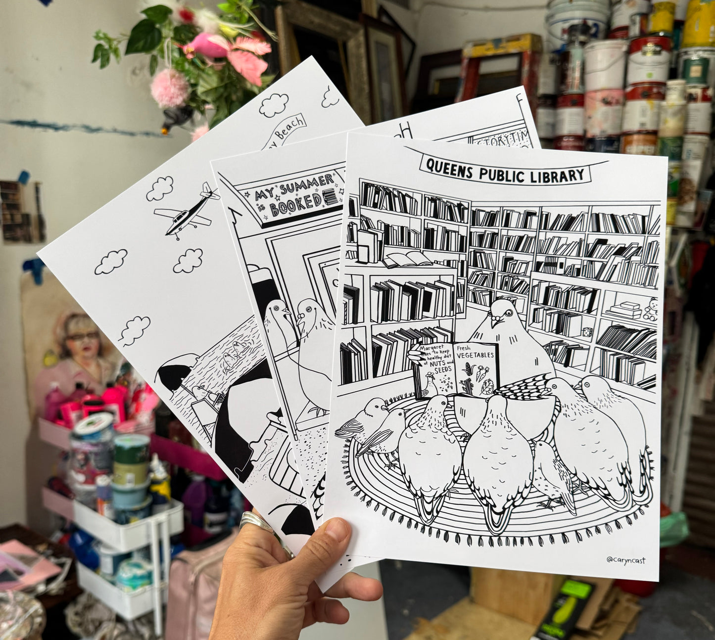 Queens Pigeons Coloring Sheets