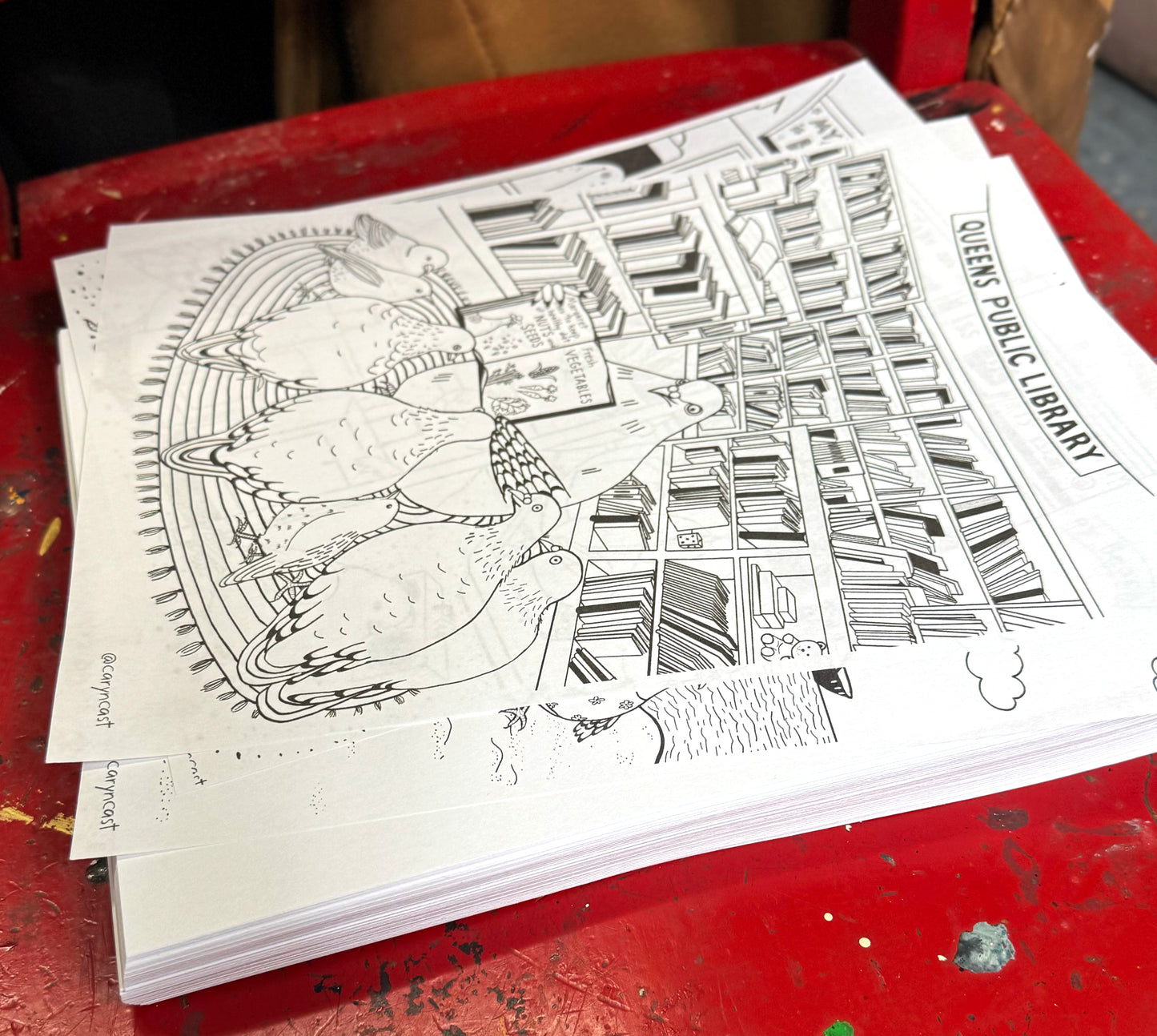 Queens Pigeons Coloring Sheets