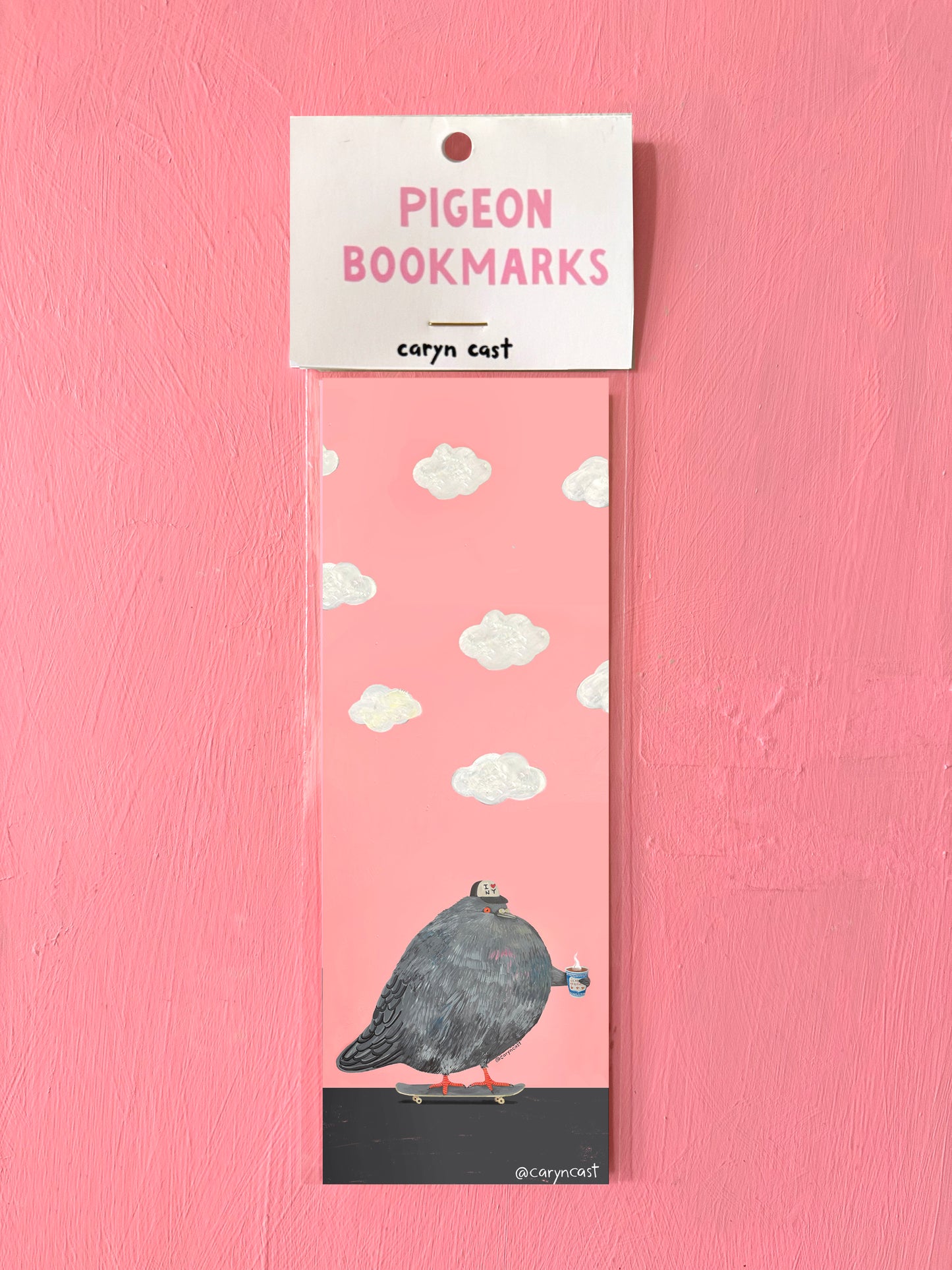 Skateboarding Pigeon Bookmark