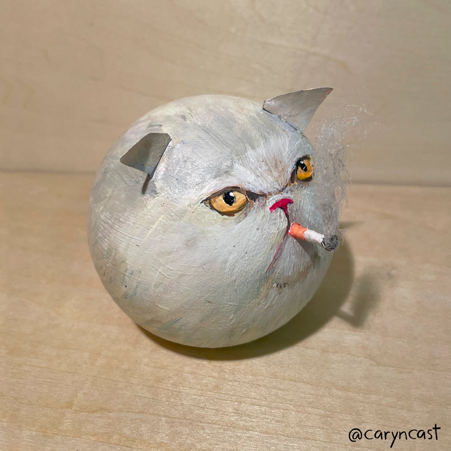 Butters the Smoking Cat Paperweight