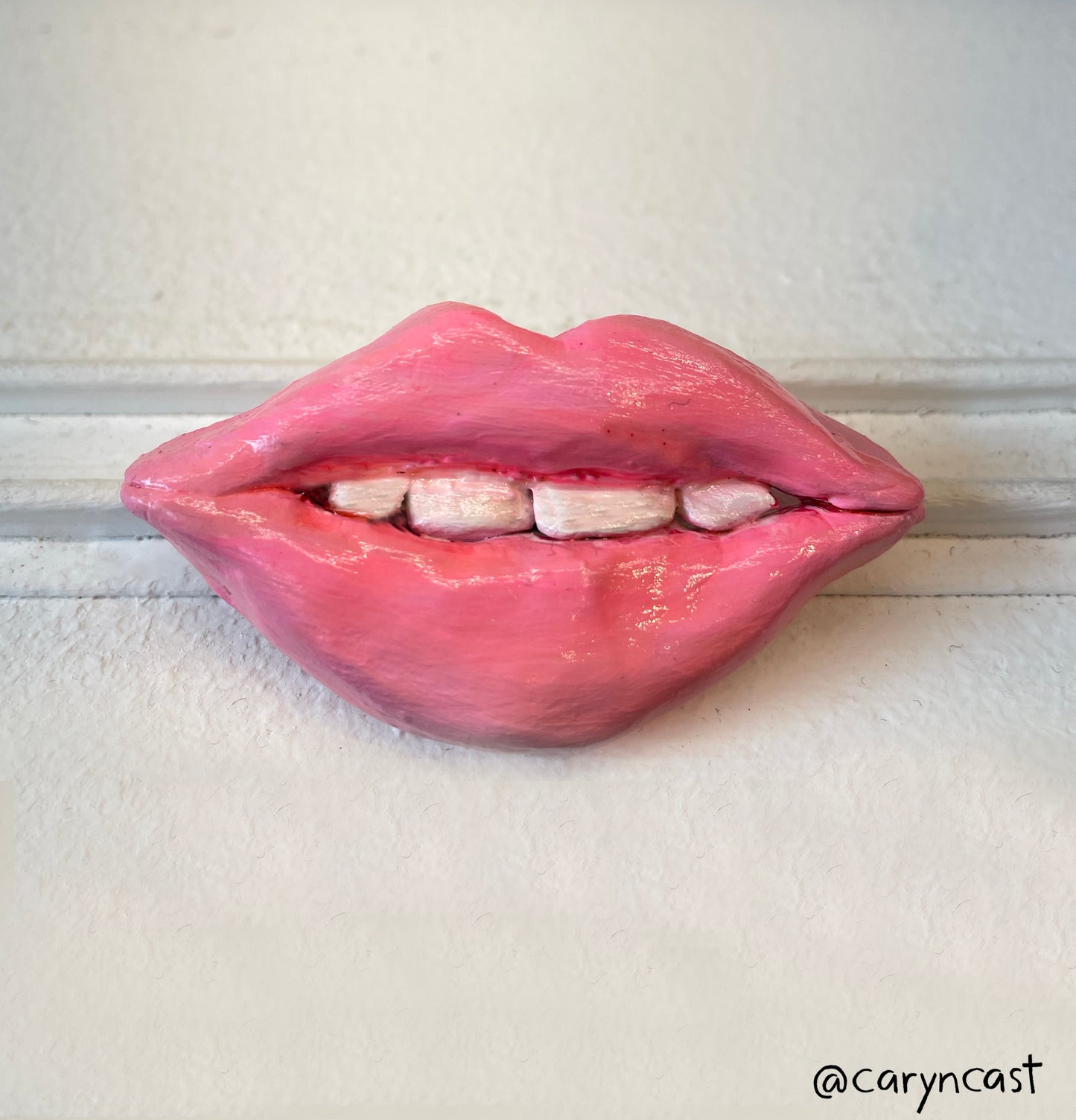 Shiny Pink Mouth Magnet