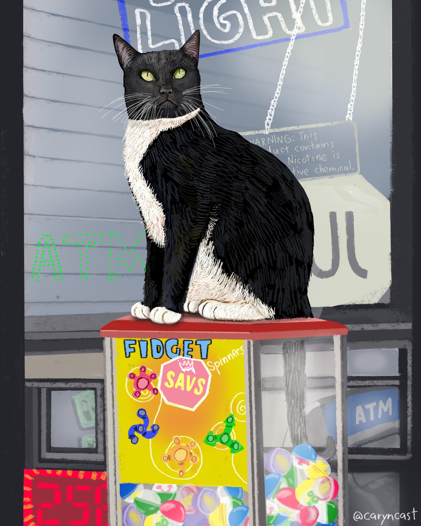 Allen on the Gumball Machine art print