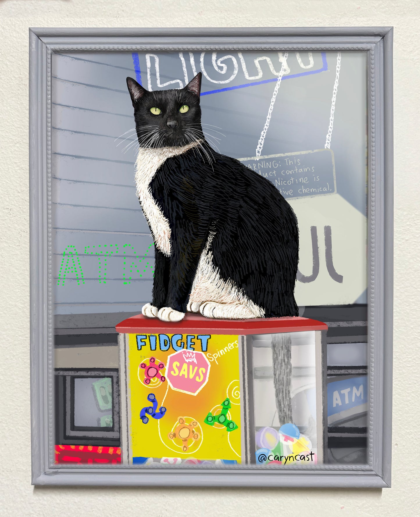 Allen on the Gumball Machine art print