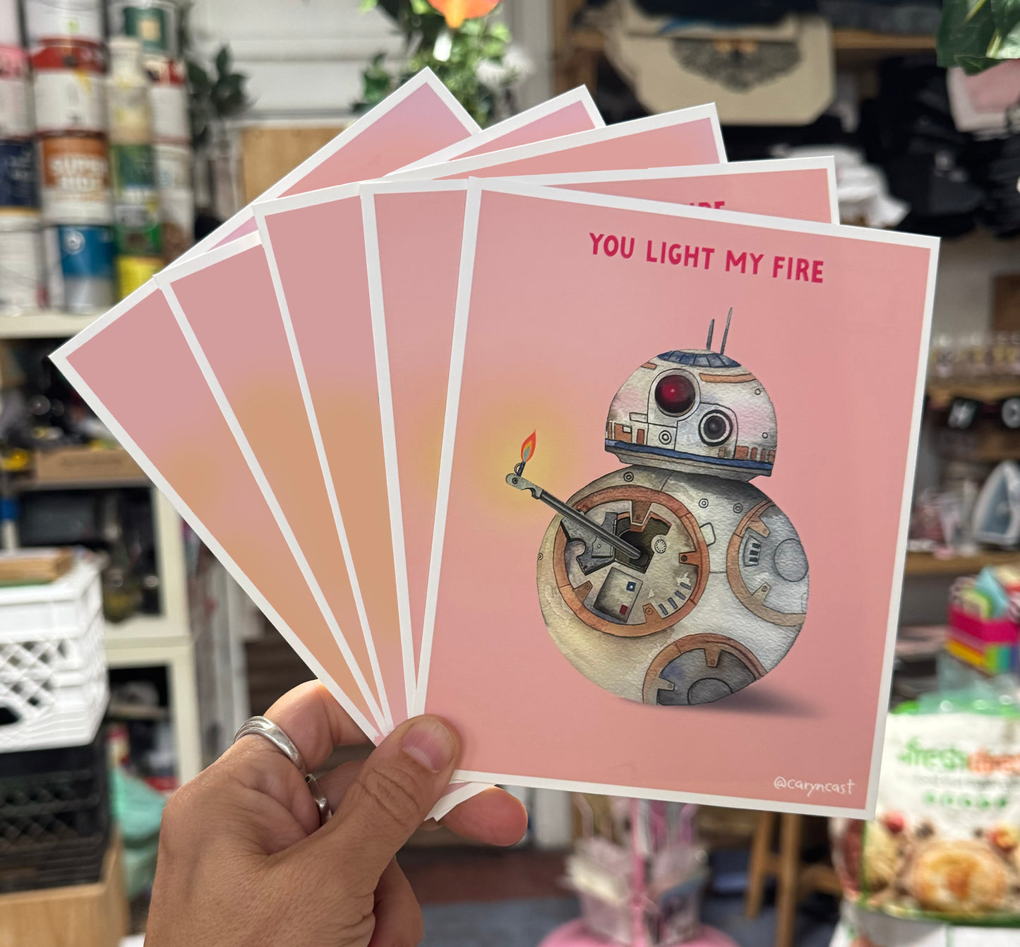BB8 Be Mine Postcard
