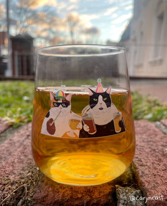 ABC Beercats Stemless Rastal Glass