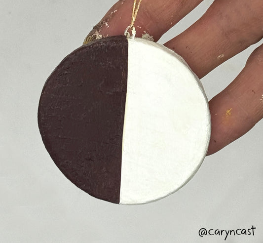 Black and White Cookie Ornament