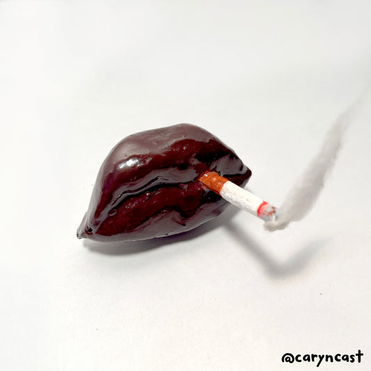 Carla Smoking Lips Magnet