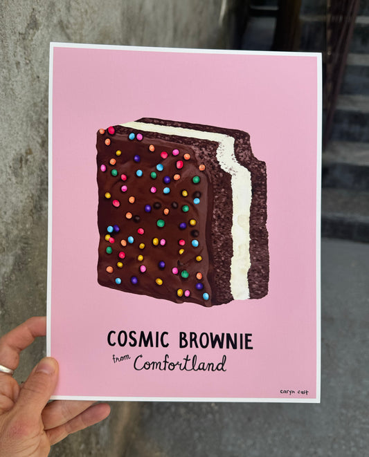 The Cosmic Brownie by Comfortland 8.5" X 11" print