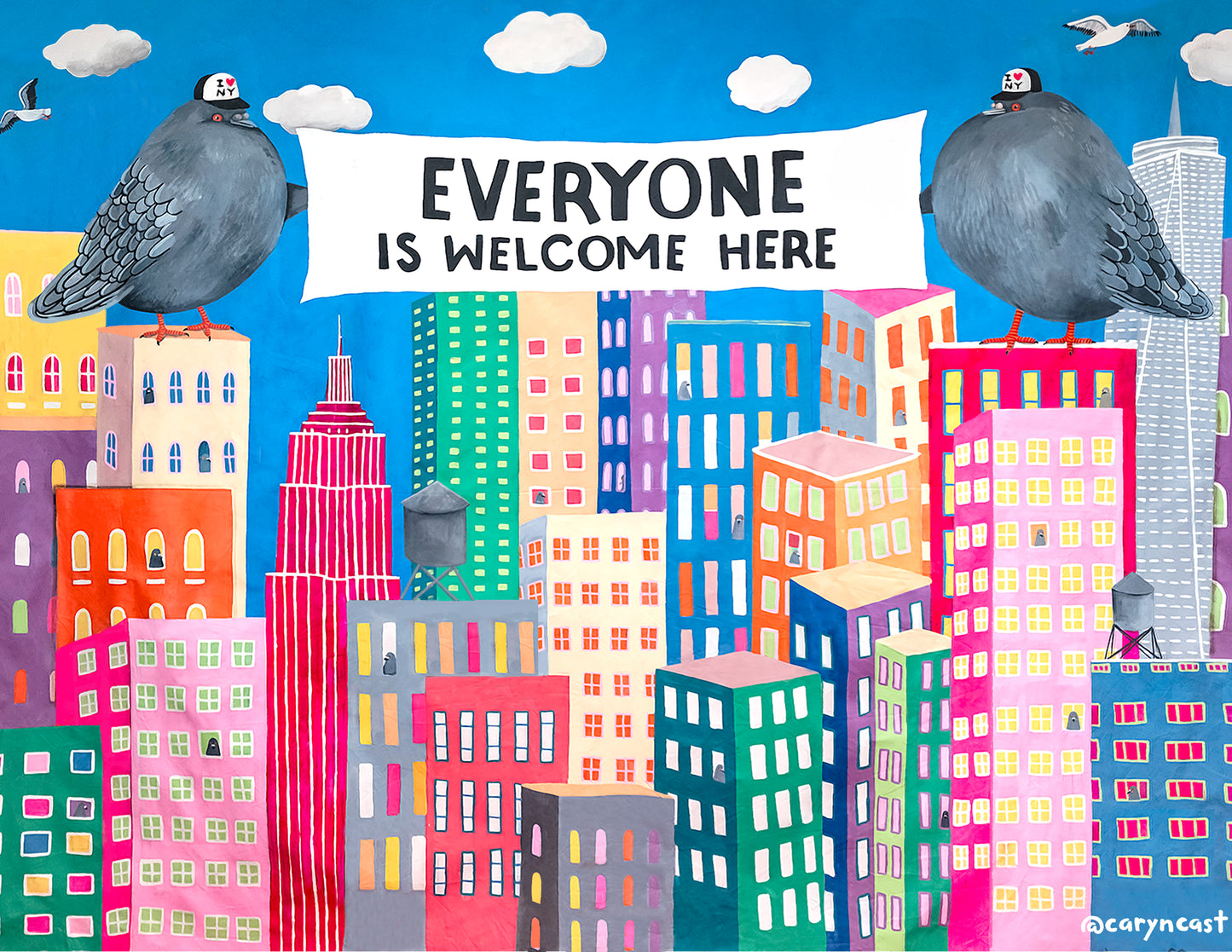 Everyone is Welcome Here Mural Print