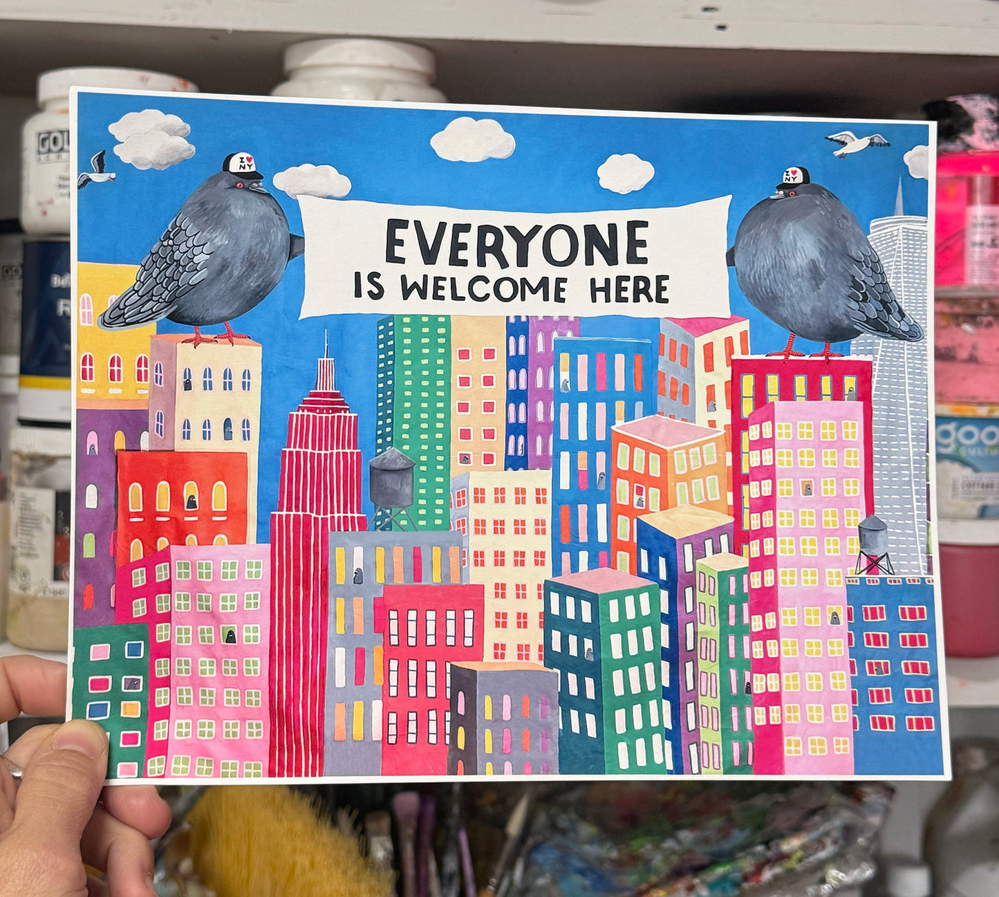 Everyone is Welcome Here Mural Print