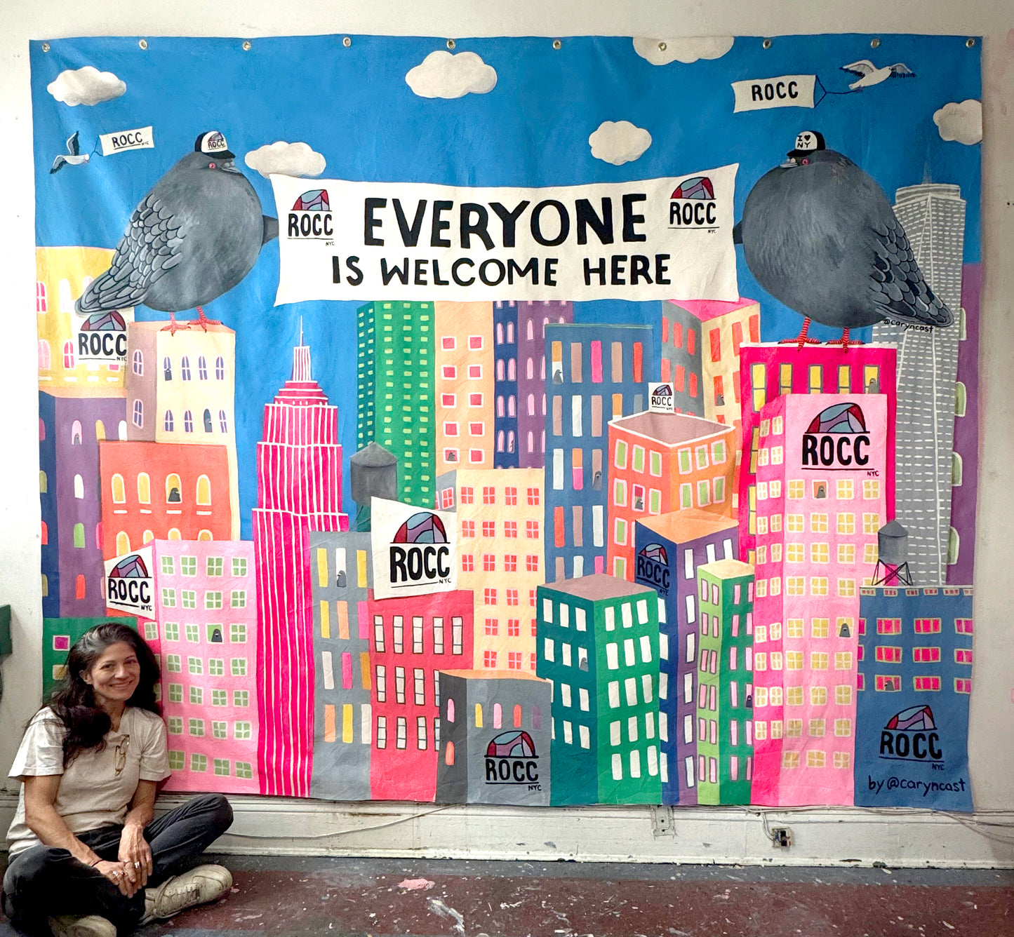 Everyone is Welcome Here Mural Print