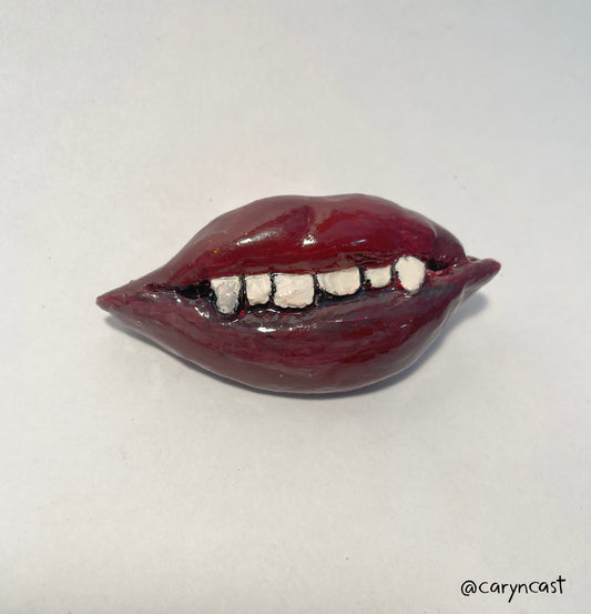 Goth Fangs Shiny Resin Magnet