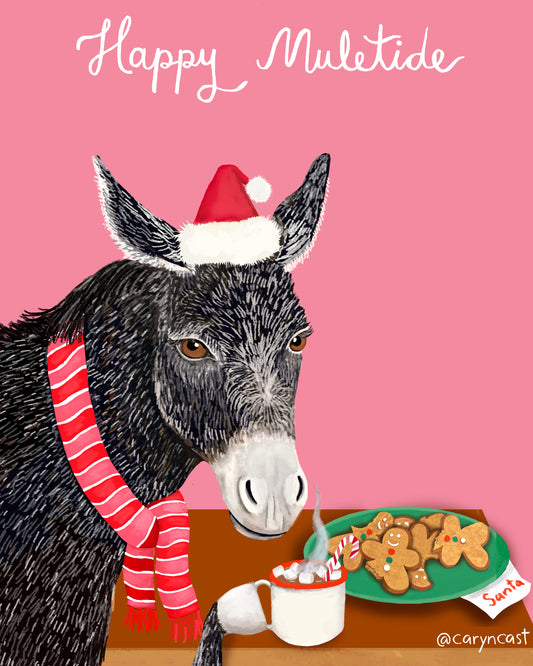 Happy Muletide Holiday Card