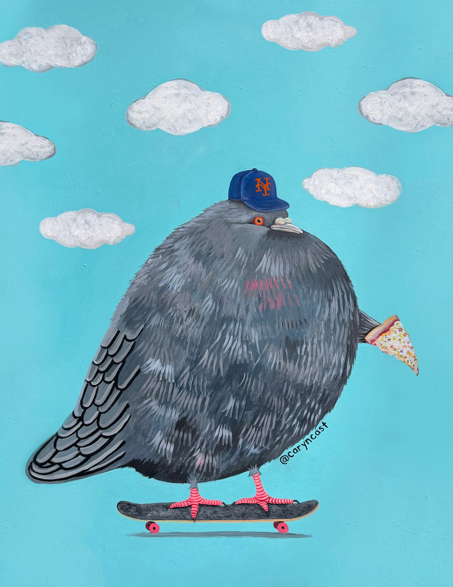 Skateboarding Jerry in Greenpoint art print