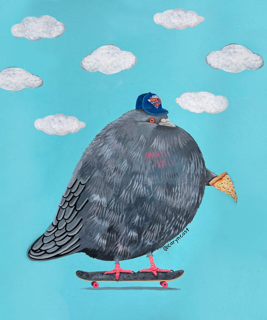 Skateboarding Jerry in Greenpoint art print