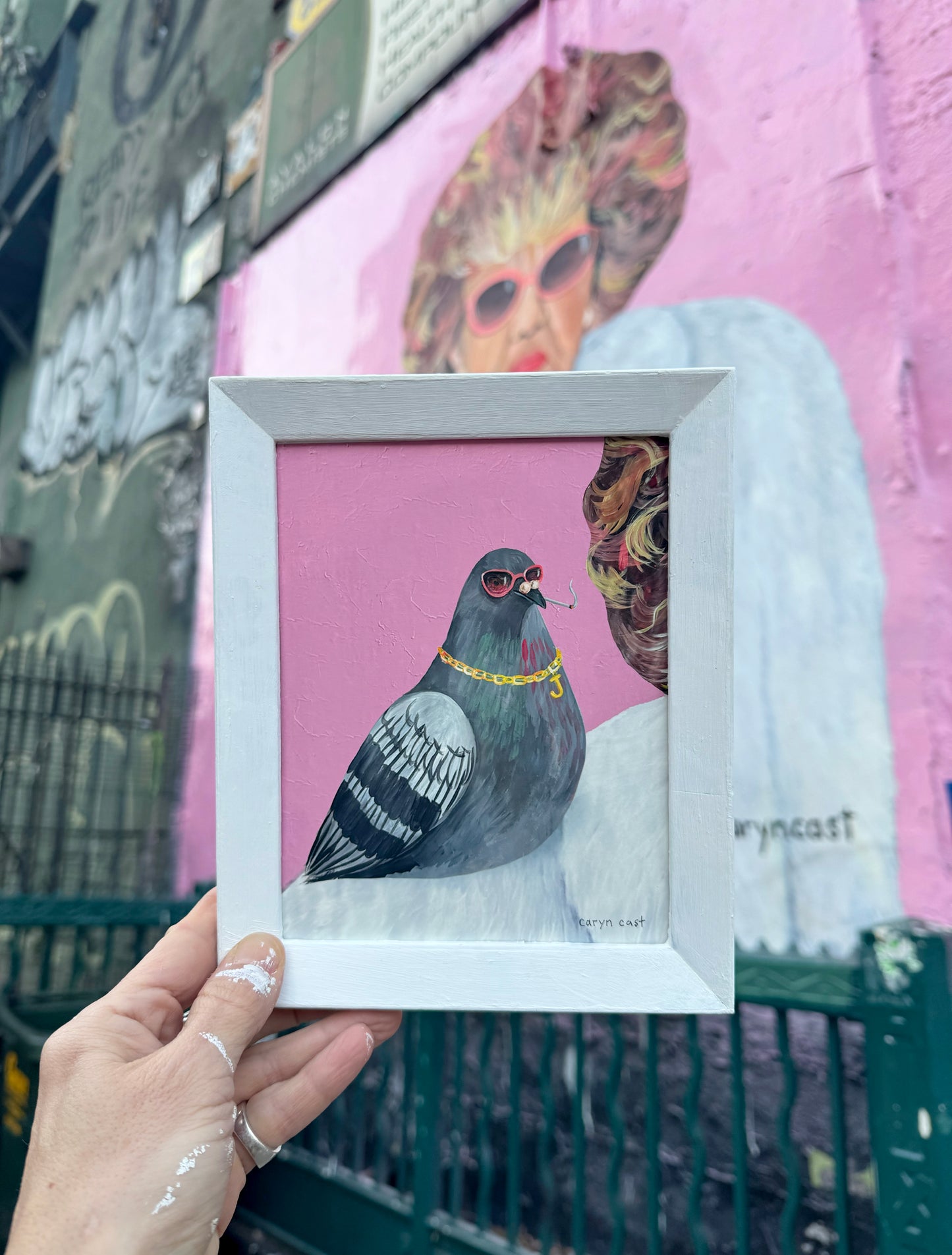 Pigeon Lady Mural art print