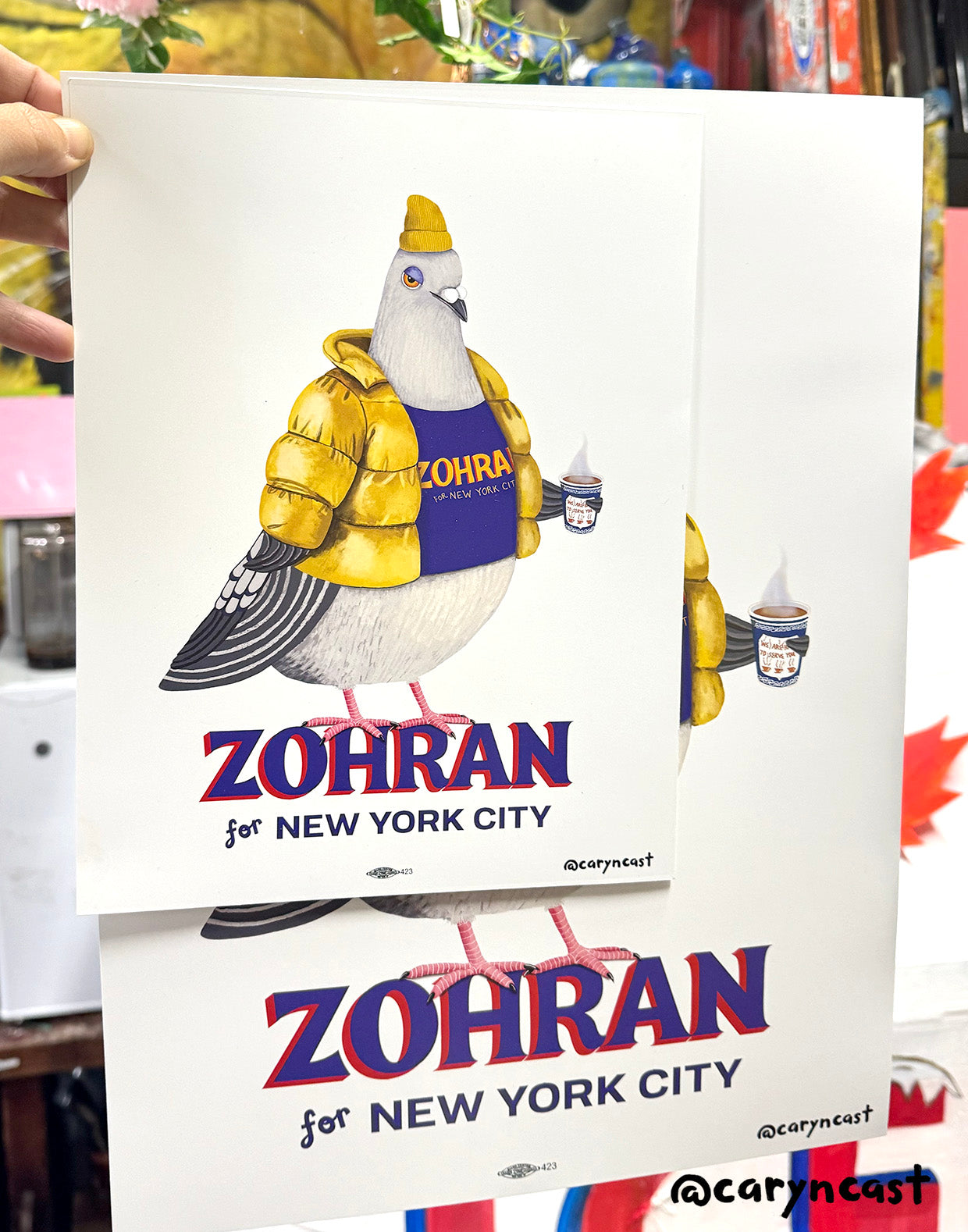 Winter Jerry for Zohran poster & print