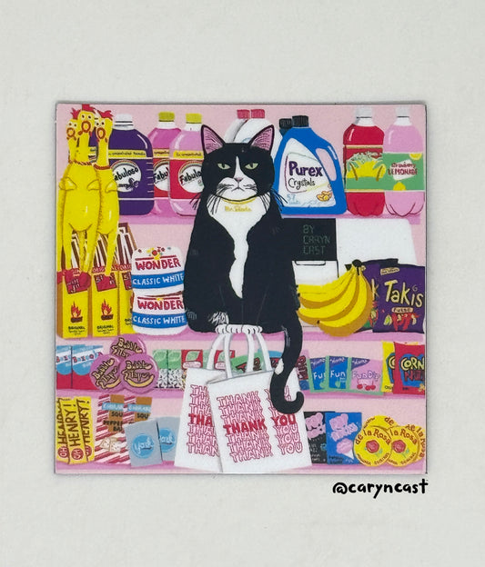 Mr. Snacks the Bodega Kitty Magnet