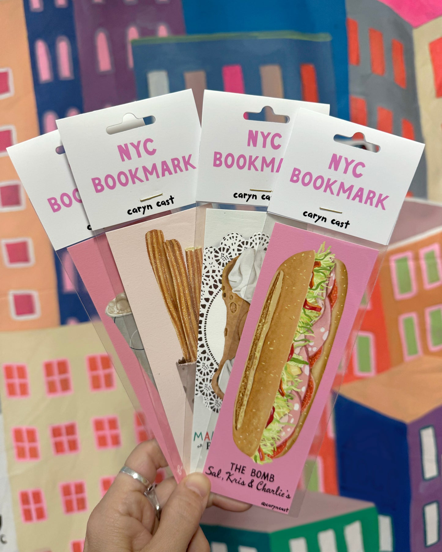 NYC Iconic Snacks bookmark set