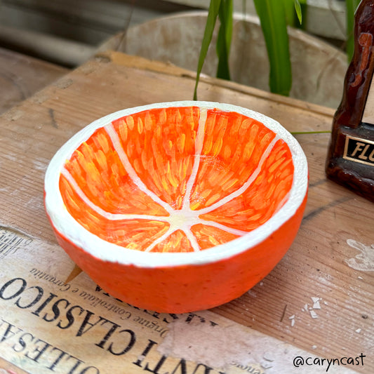 Clay Orange Trinket Bowl