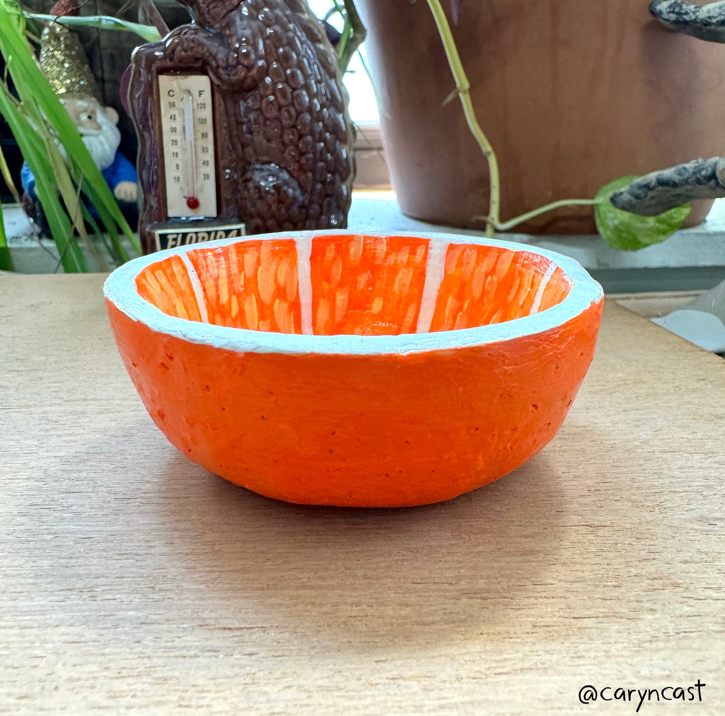 Clay Orange Trinket Bowl