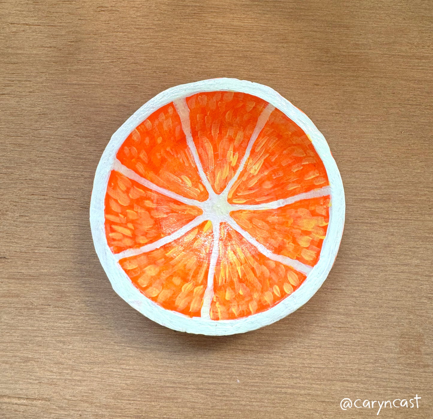 Clay Orange Trinket Bowl