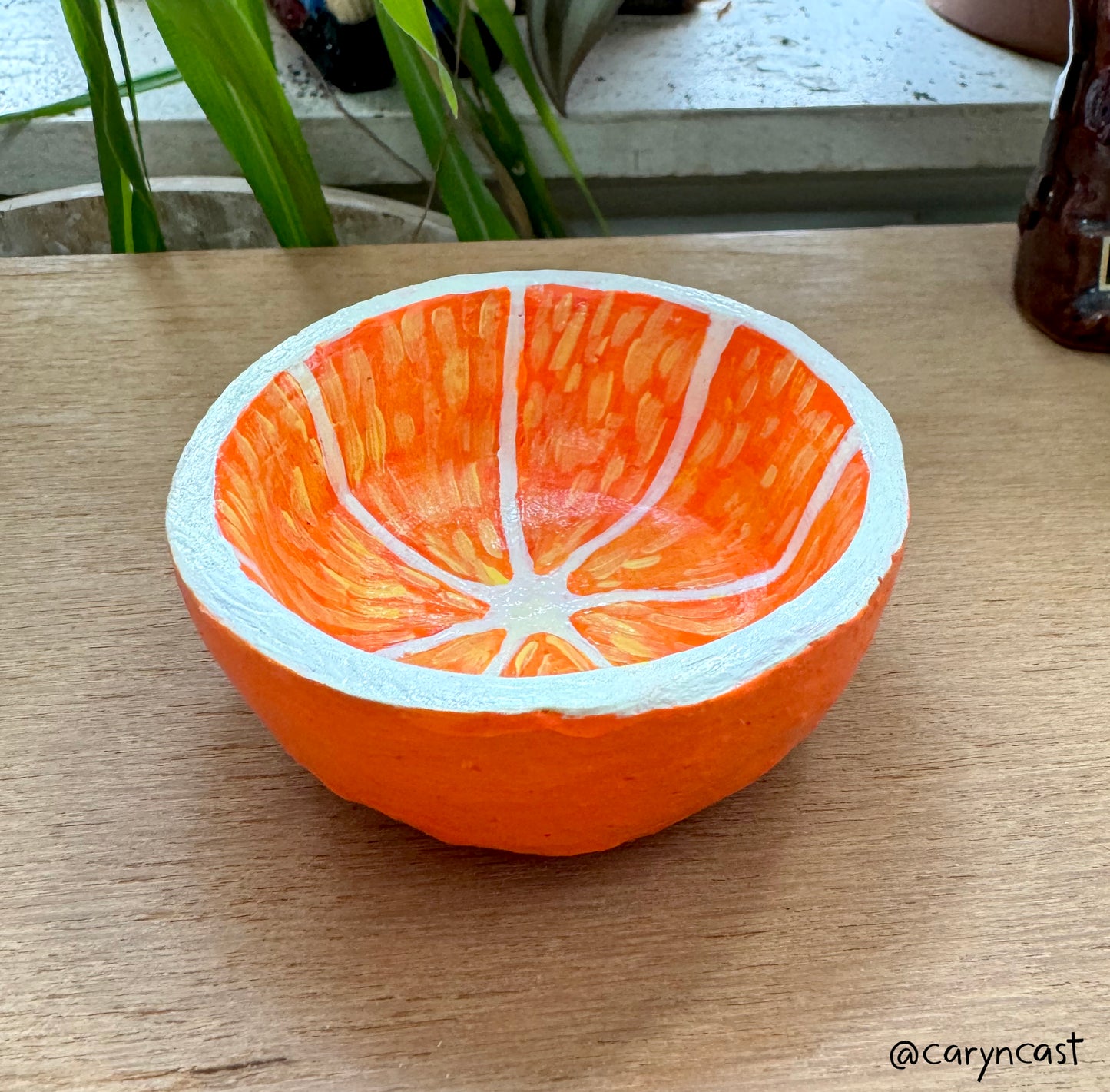 Clay Orange Trinket Bowl