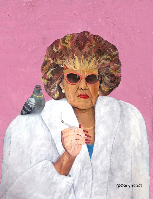 Pigeon Lady Mural art print