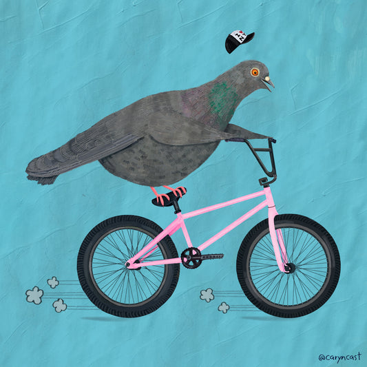 Pigeon on a Bike