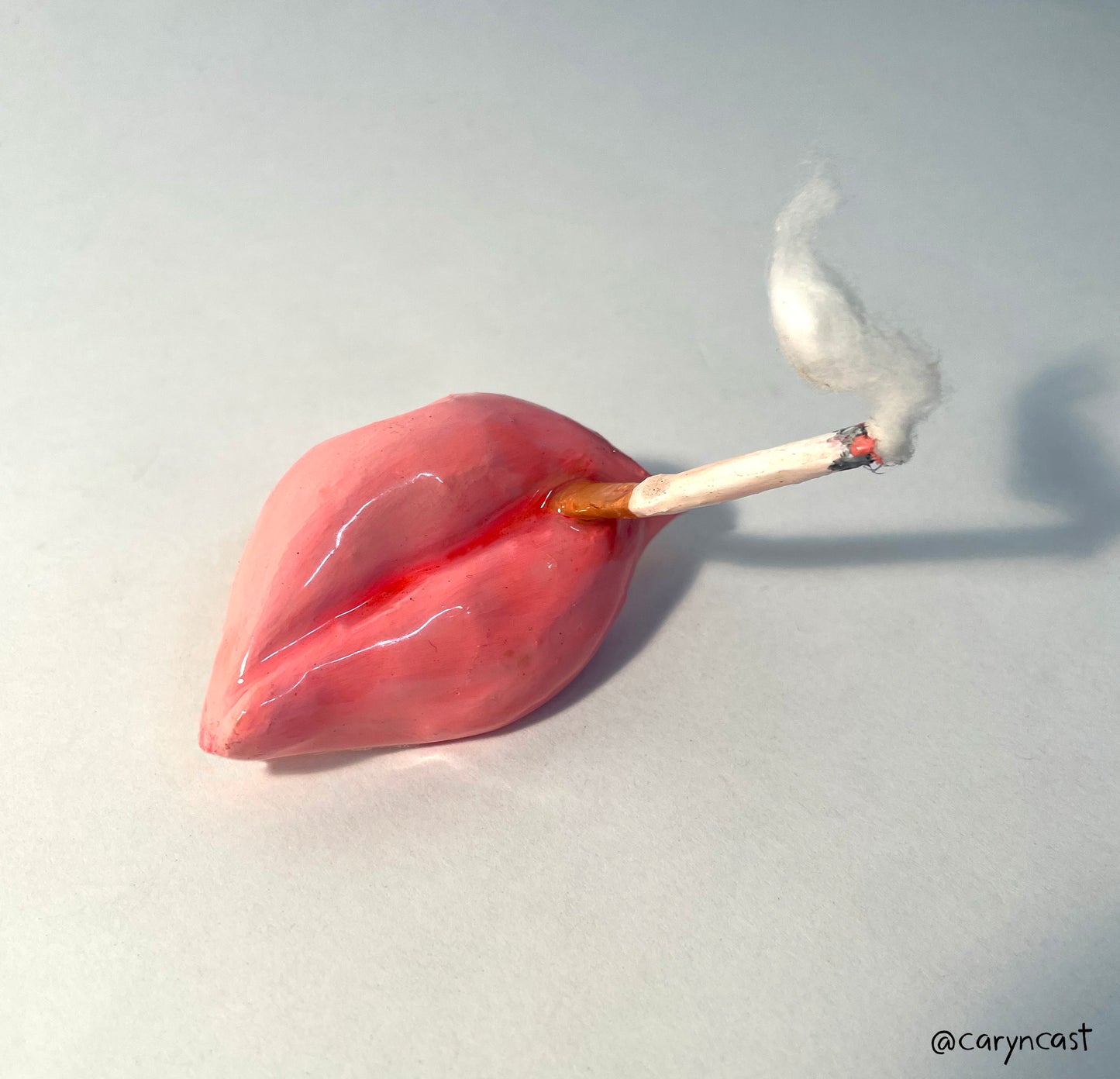 Smoking Pink Lips Magnet