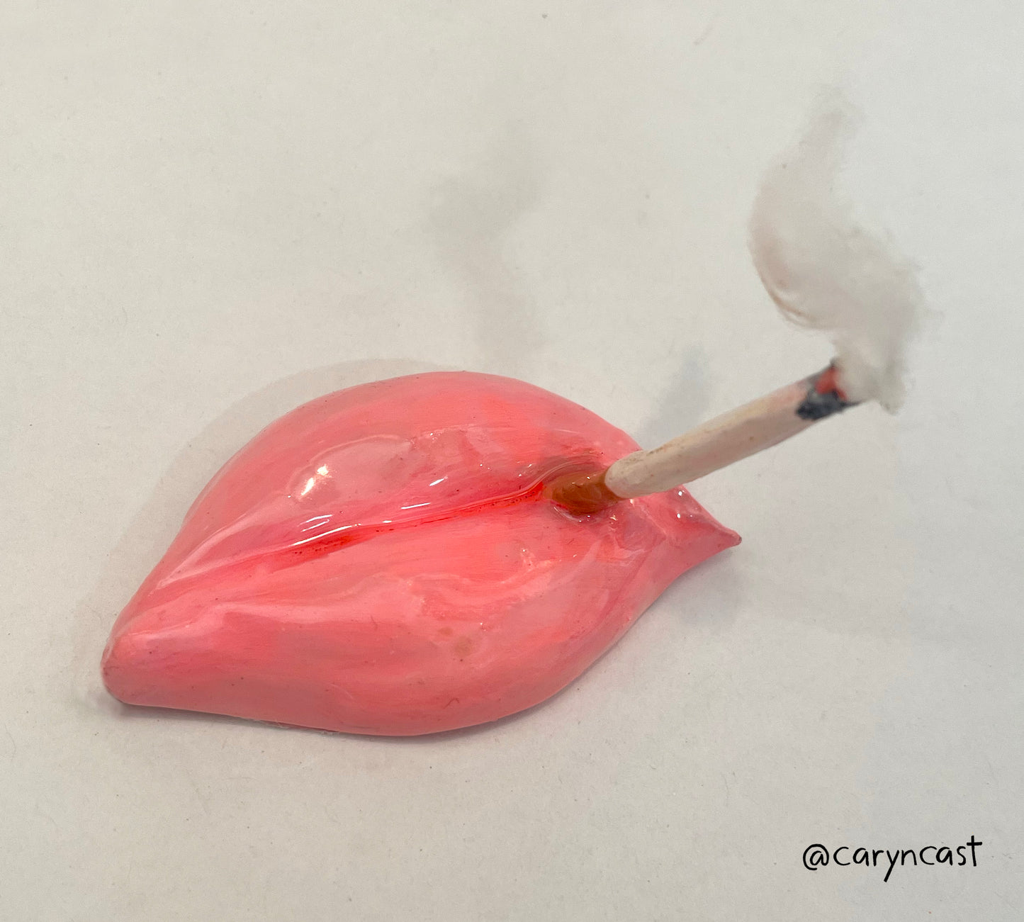 Smoking Pink Lips Magnet