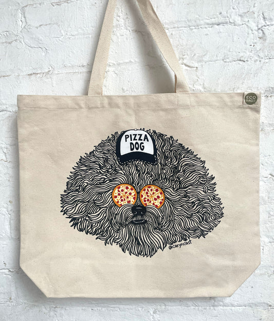 Pizza Dog Tote Bag