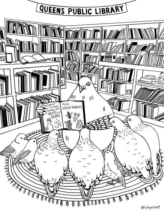 Queens Pigeons Coloring Sheets