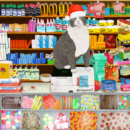 Santa Bodega Kitty Magnet