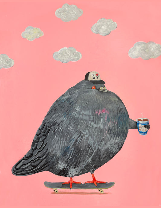 The Skateboarding Pigeon