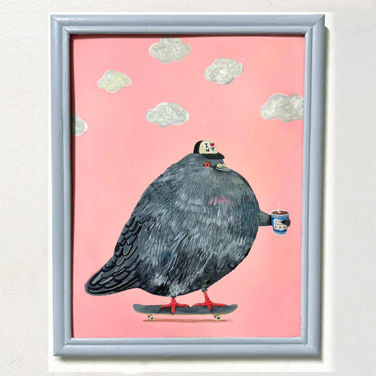 The Skateboarding Pigeon