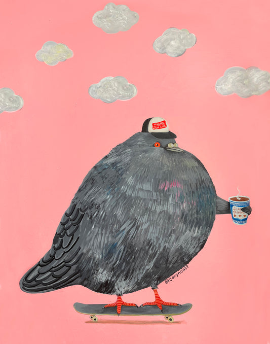 Skateboarding Pigeon