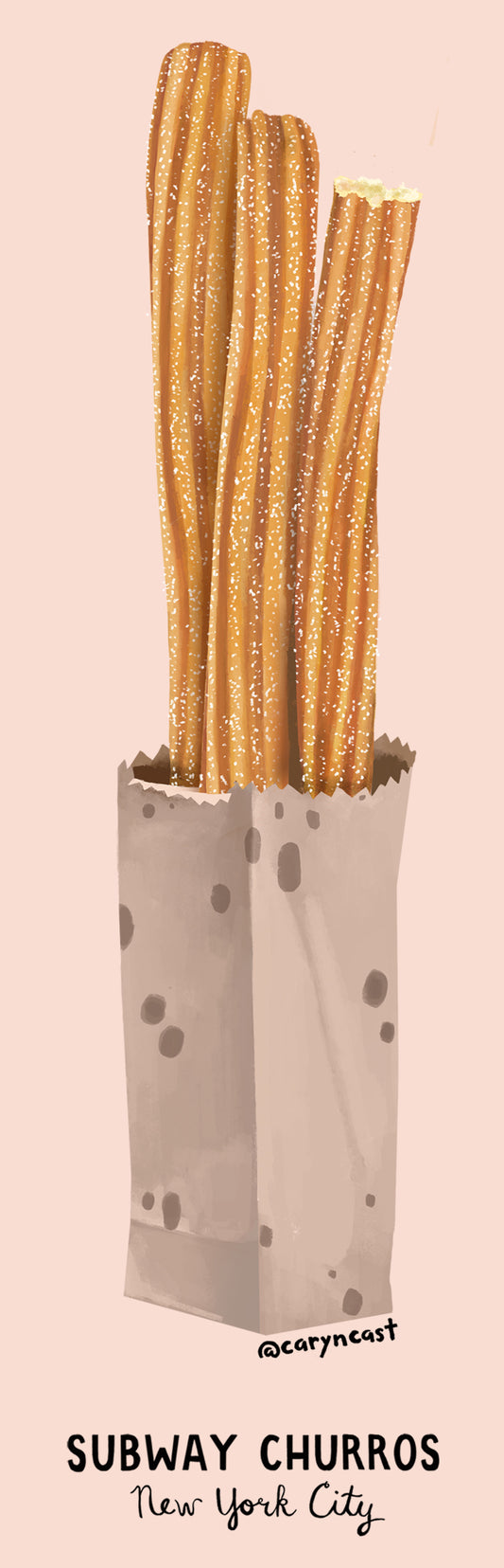 NYC Subway Churros Bookmark