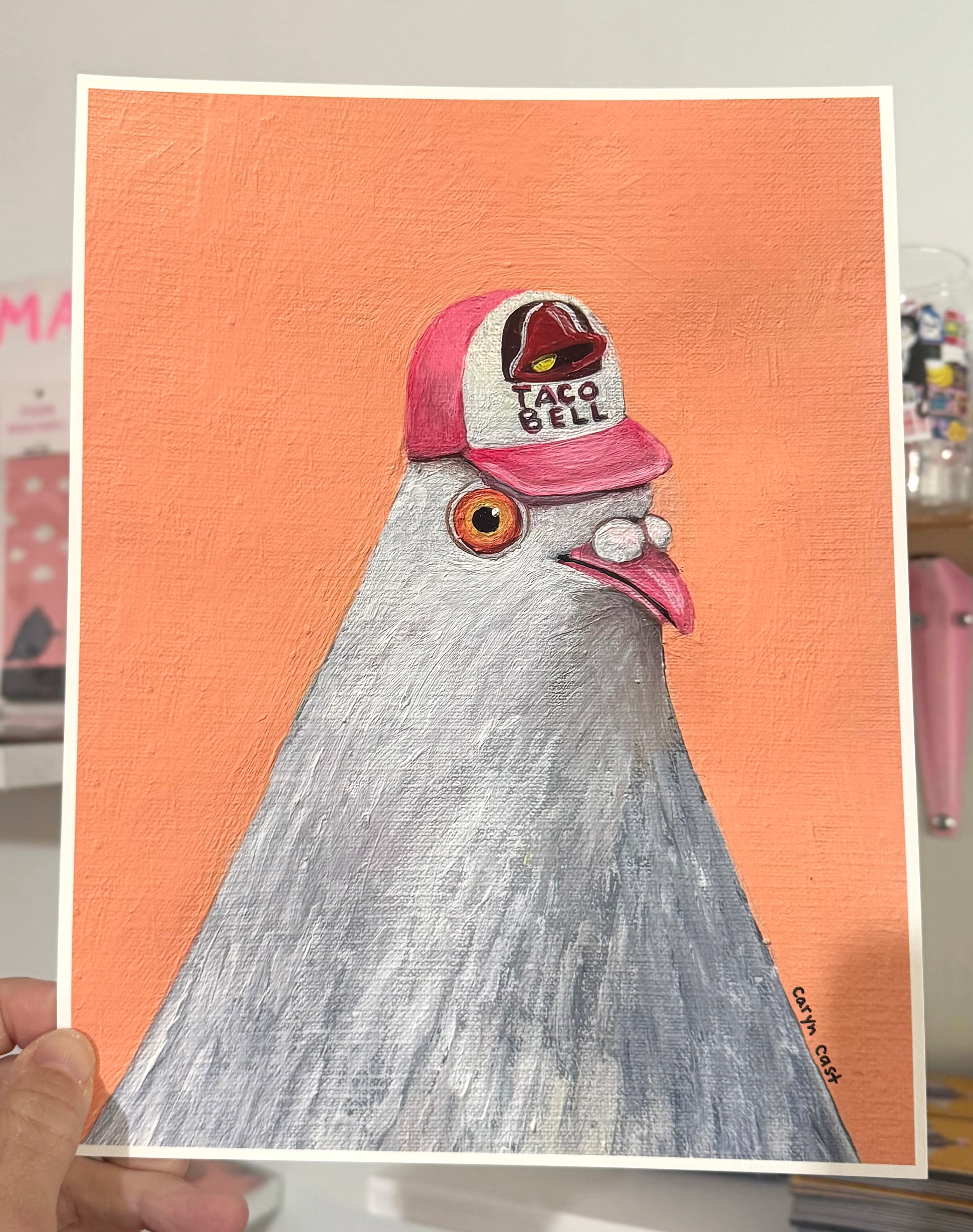 Taco Bell Pigeon Print – Caryn Cast
