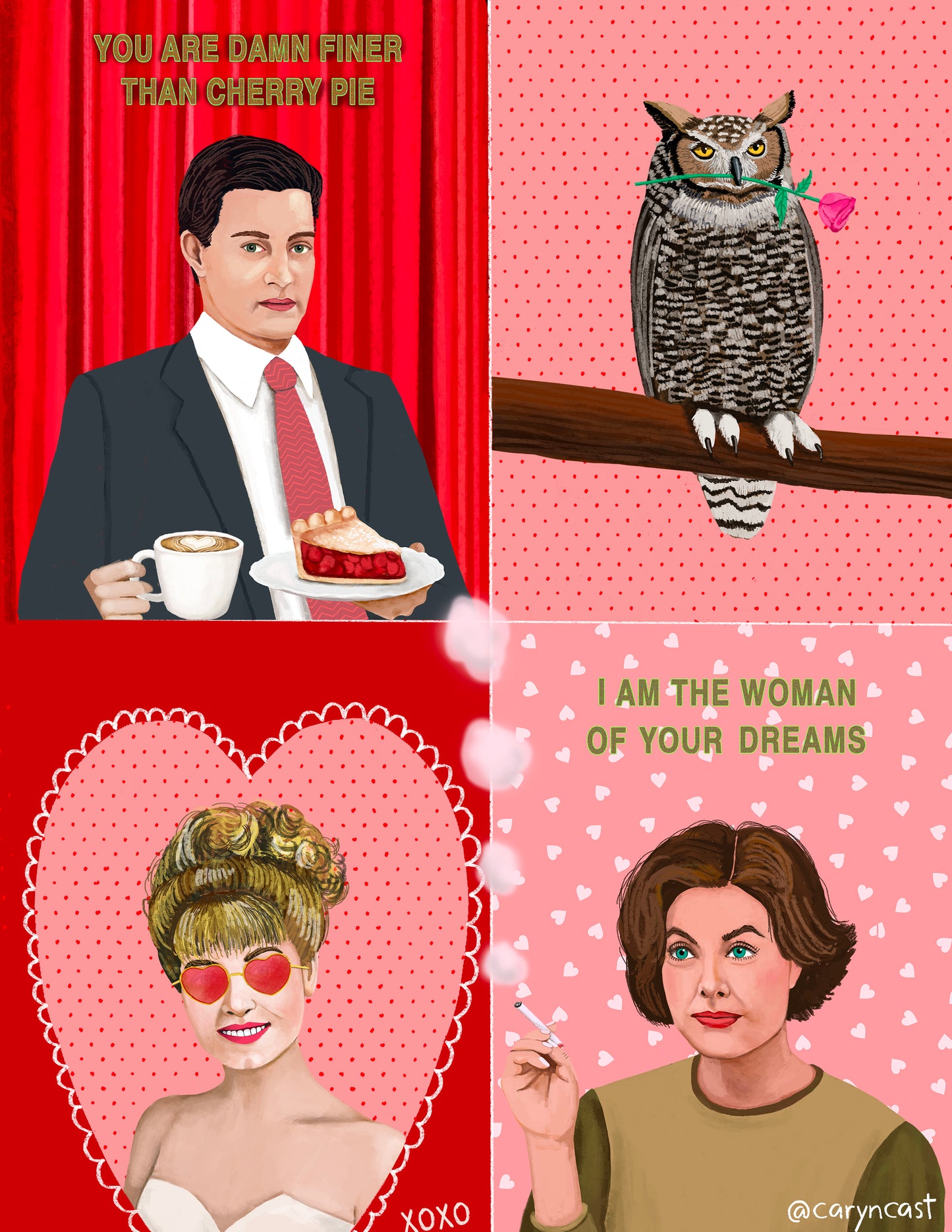 Twin Peaks Valentine Card Set