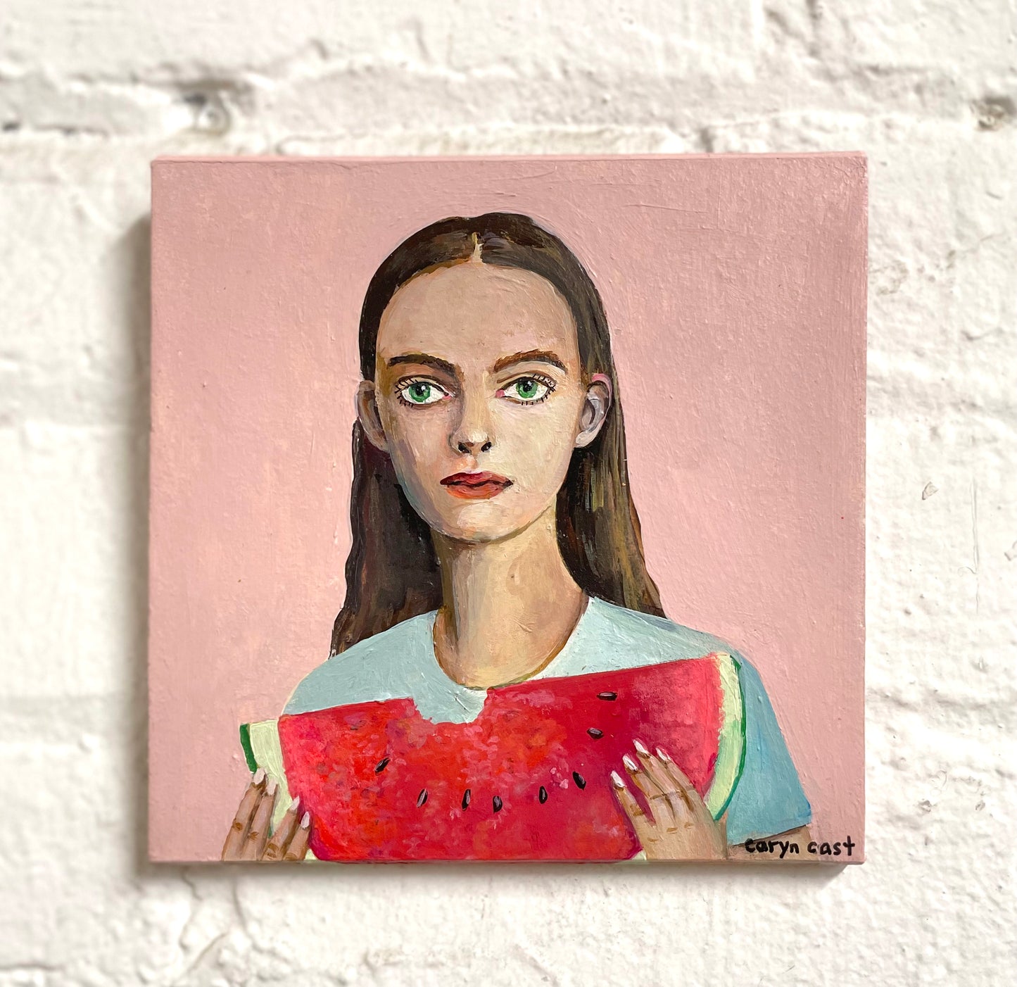 Watermelon Girl Painting