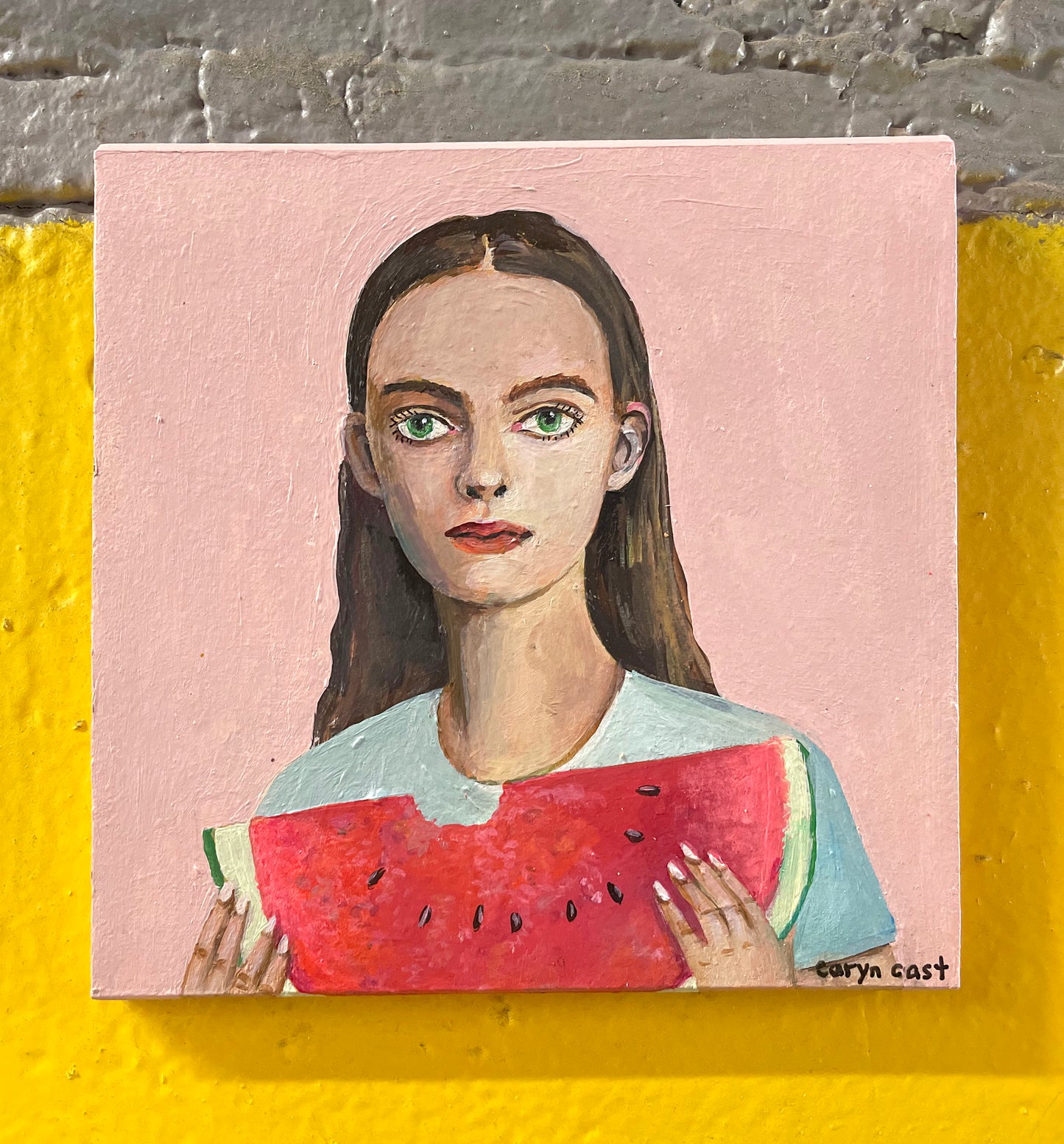 Watermelon Girl Painting