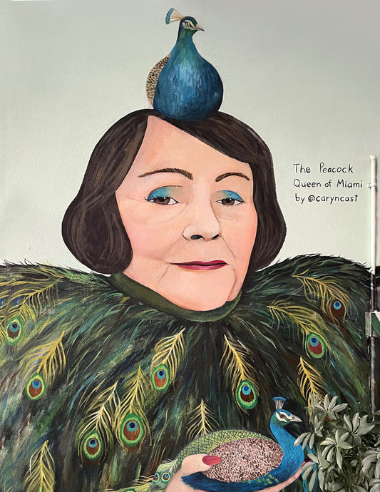 Peacock Queen of Miami Print