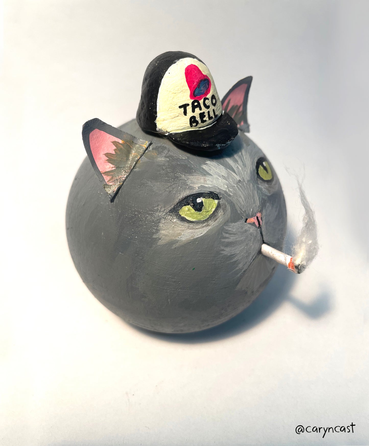 Tacocat Smoking Kitty Paperweight